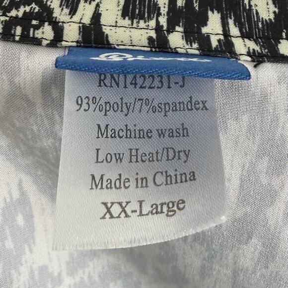 RipSkirt Hawaii Length 3 Pocket Skirt Black/ White Ikat Pattern Size XXL - Picture 4 of 4